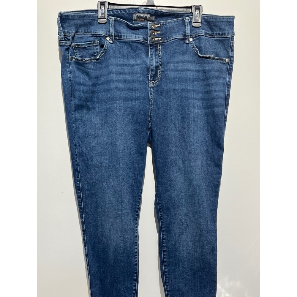 Torrid Feel The Fit Jegging Jeans Womens 22S Medium Wash High Rise Triple Button